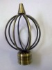 Curtain pipe end in antique bronze