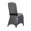 Custom Made Spandex Chair Covers--Small Stripe Printed Lycra Chair Covers For Weddings