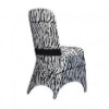 Custom Made Spandex Chair Covers--Zebra Printed Lycra Chair Covers