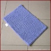 Custom made chenille fabric mat with non-slip latex back for outdoor and bathroom