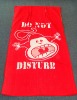 Customer printed promotional towel red color