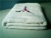 Customized Cotton Terry White embroidered sports bath towels CU-58