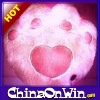 Cute pink bear's paw Led Light Pillow