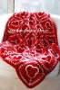 DD10007 Hand Crochet Baby Red flowers cotton fabric Soft Blankets Afghan Coverlet Milk Cotton