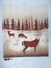 DEER  printed fleece fabric