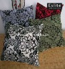 Damask Flock Cushion Cover