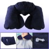 Dark Blue U Shape Air Cushion Inflatable Neck Pillow