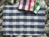 Dark blue tea towel manufacture