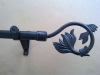 Decorative curtain rods pole set