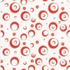 Decorative smooth plastic tablecloth with red circle