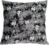Delicate Floral on Black Large Accent Cushion(HZY-P-8134)