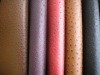 Different ostrich print leather