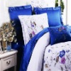 Dignified 100% cotton bedding set  - Blue temptation