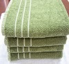 Dobby border green bath towel/high quality bath towel blanket