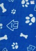 Dog paw printing fleece blanket polyester