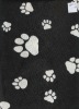 Dog paw printing fleece blanket polyester