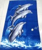 Dolphin Design Printed Beach Towel