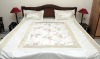 Double Silk Bed Cover Set White