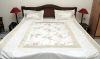 Double Silk Bed Cover Set White