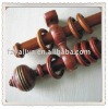 Double wooden curtain poles