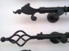 Drapery curtain rod in black