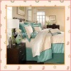 Dyed and embroidery cotton bedding set