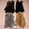 Dyed dressed rex rabbit skin