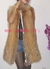 Dyed racoon fur coat