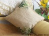 Eco-friendly hand printed ramie cushion