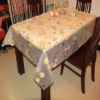 Eco-friendly plastic table cloth with yellow flower