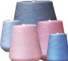 Ecru, heather grey melange yarn