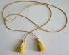 Elastic cord with rayon tassels