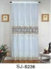 Elegant Flocked Window curtain fabric