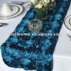 Elegant Satin Rosette Wedding table Runner/ Table Runner for Wedding