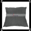 Elegant White Dot Print Black Pillowcase Cushion Cover