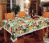 Embossed Muslim PVC Tablecloth with Lace