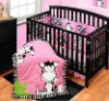 Embroider baby girl crib bedding