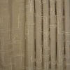 Embroidered Polyester Faux Linen Curtain Fabric