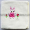 Embroidered Rabbit Polar Fleece Blanket for Travel (RZ-HW-3)