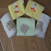 Embroidered baby fleece blanket