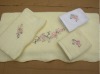 Embroidered bath towels with Rose pattern