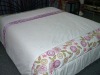 Embroidered comforter bedding set