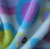 Embroidered pattern polar fleece blanket