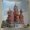 Embroidered pillow / cushion cover of Western castle with high quality and lower price