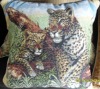 Embroidered pillow / cushion cover with Western canvas style with memorably colour vision