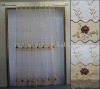 Embroidered voile curtain