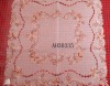 Embroideried flower with cutout  table cloth