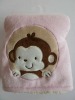 Embroidery baby blanket with monkey