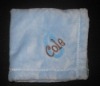 Embroidery coral fleece blanket