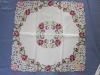 Embroidery  flower design table cloth